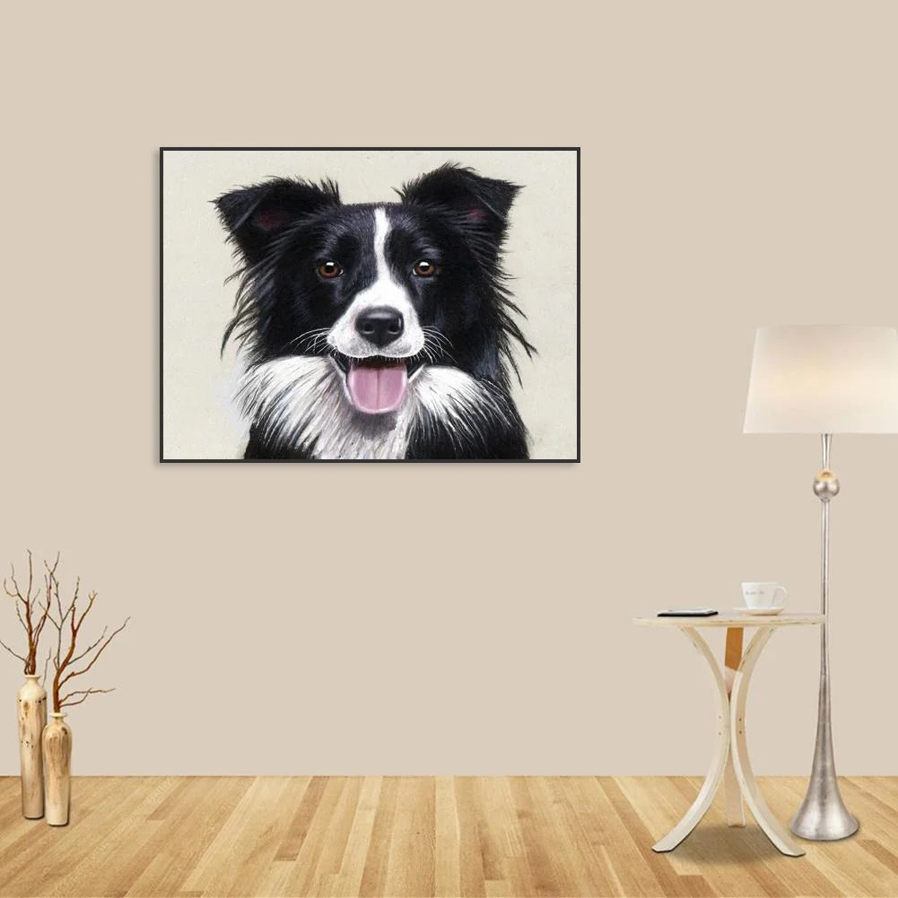 Black Dog Border Collie | Diamond Painting