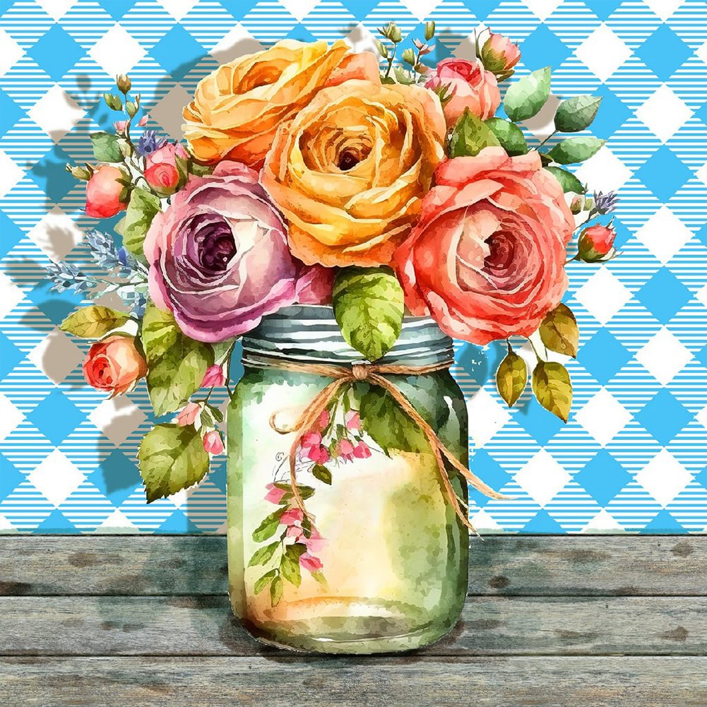 Flowers In The Bottles | Diamond Painting