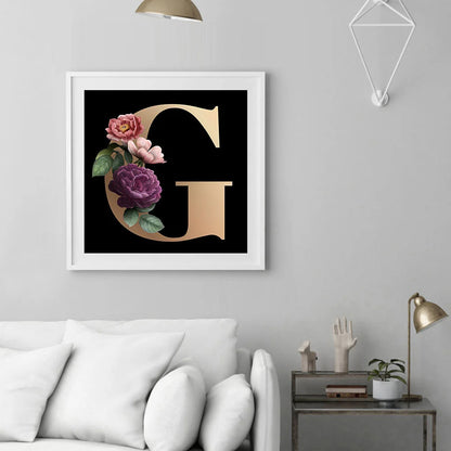 Letter Flower | Diamond Painting