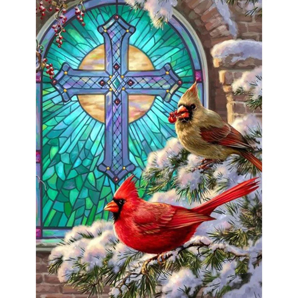 Cardinal Bird | Cross Stitch Embroidery