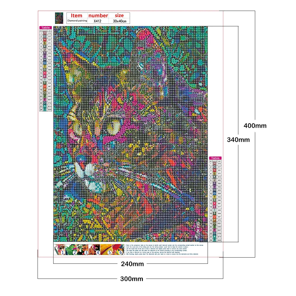 Colorful Cat | Diamond Painting