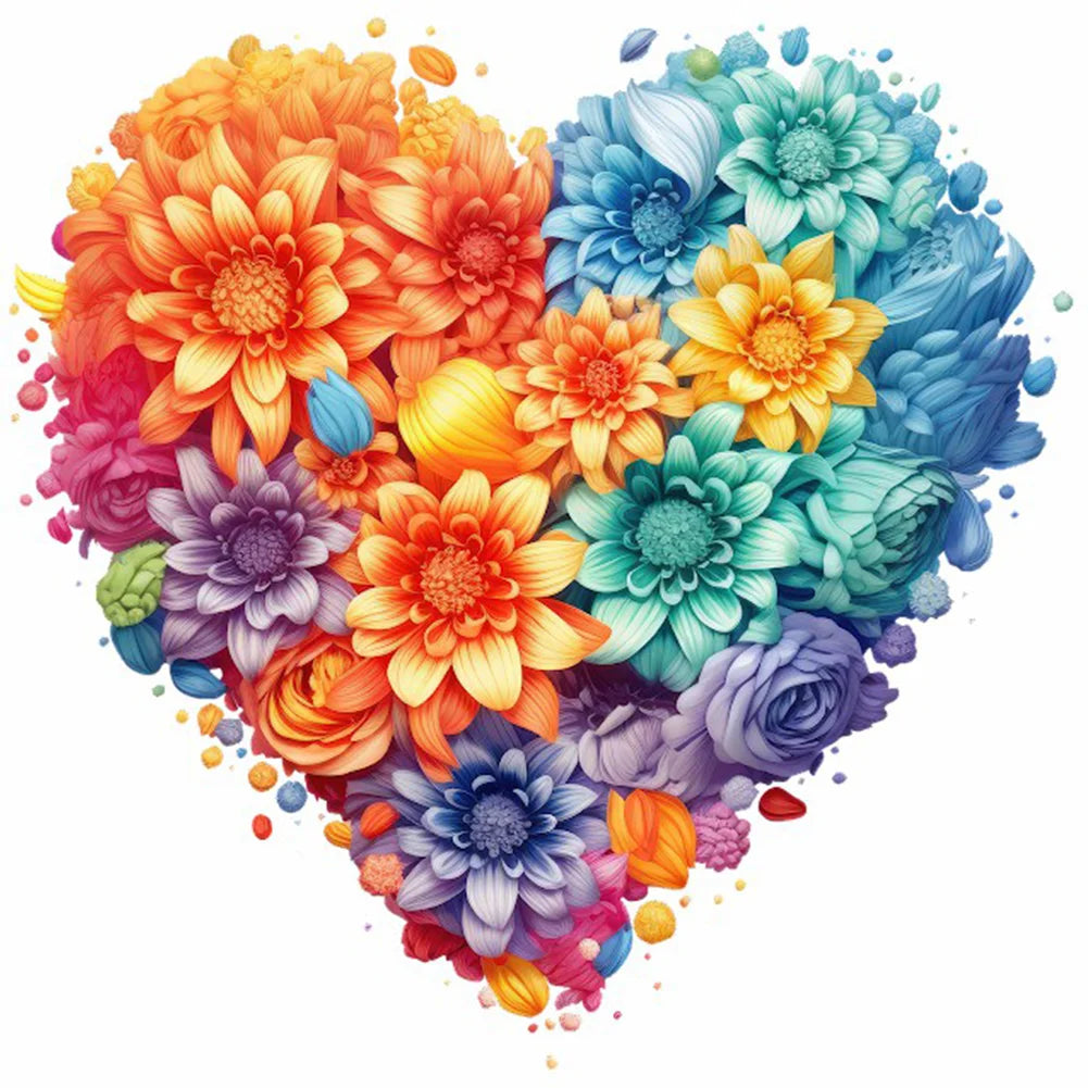 Heart Love Flower | Diamond Painting