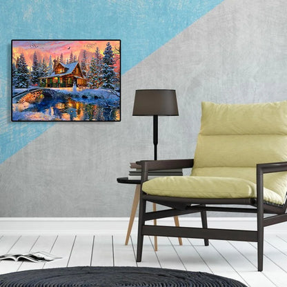 Christmas Snow Cabin | Diamond Painting
