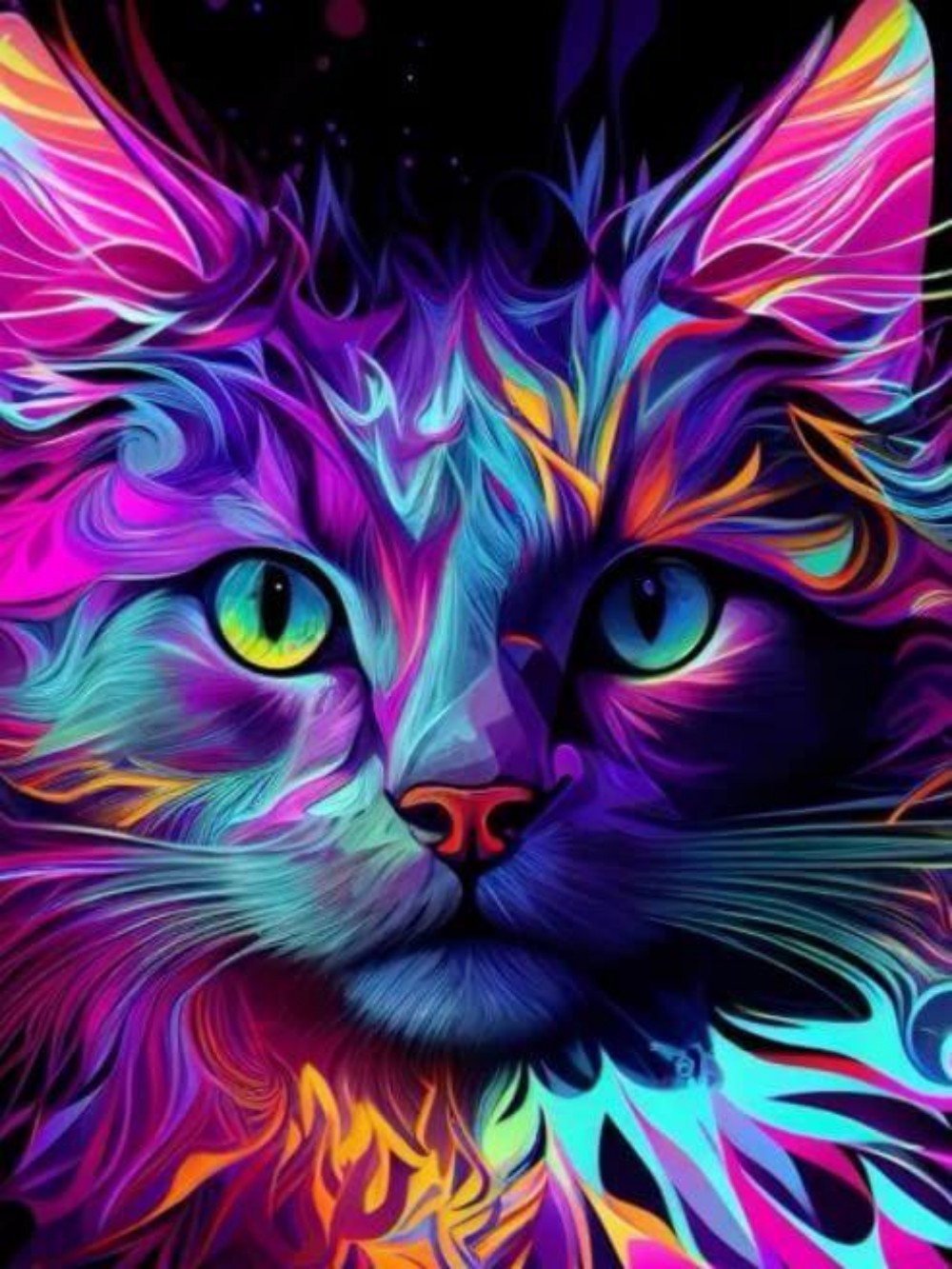 Colorful Cat | Diamond Painting