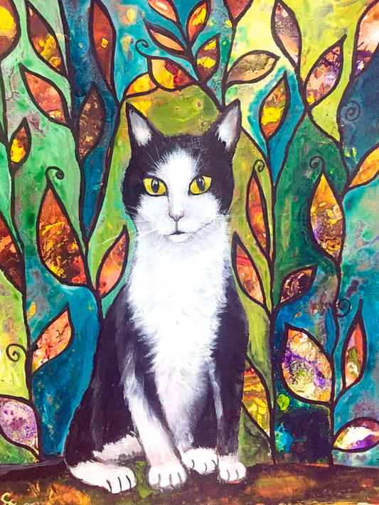 Tuxedo Cat  | Diamond Painting