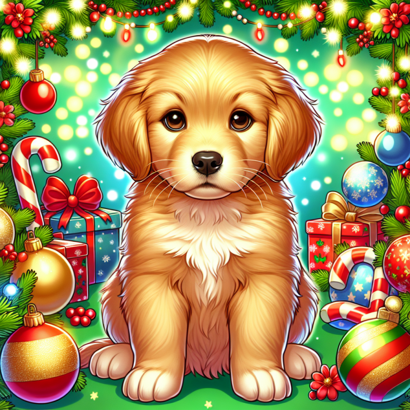 Christmas Dog | Diamond Painting