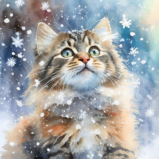 Christmas cat | Diamond Painting