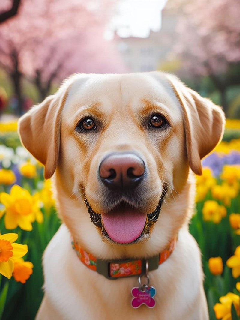 Yellow Labrador Dog | Diamond Painting