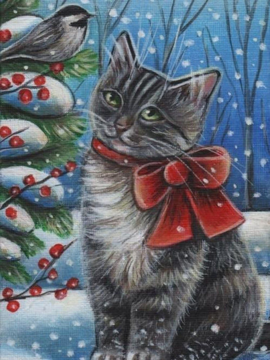 Christmas cat | Diamond Painting