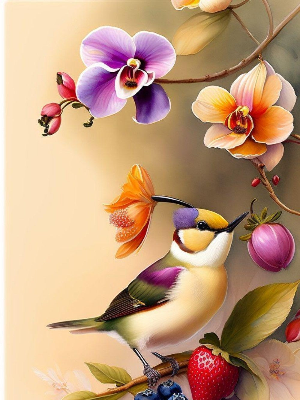 Birds and Flowers | Diamond Painting