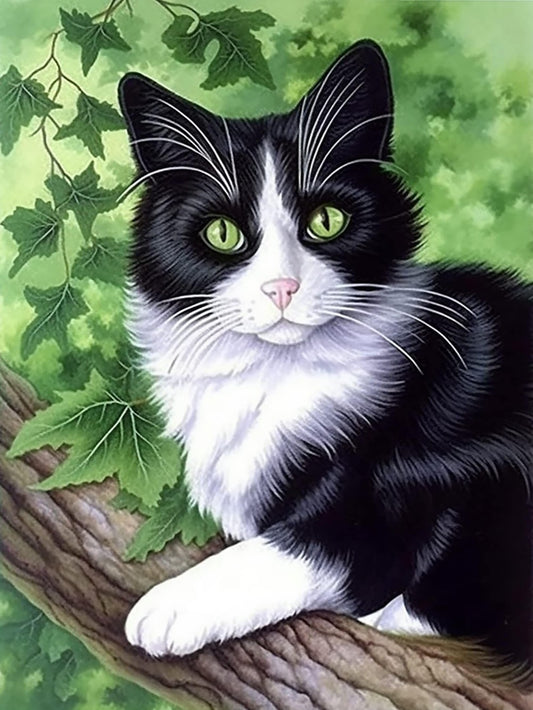 Tuxedo Cat  | Diamond Painting