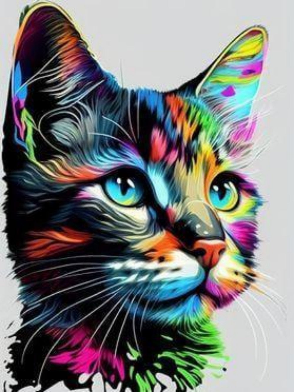 Colorful Cat | Diamond Painting