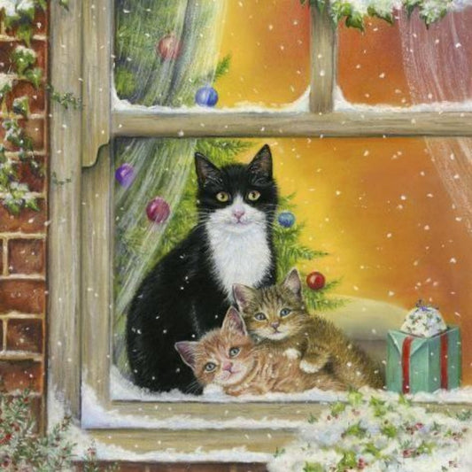 Christmas cat | Diamond Painting