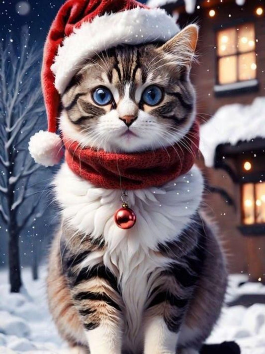 Christmas cat | Diamond Painting