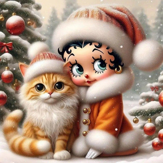 Christmas cat | Diamond Painting