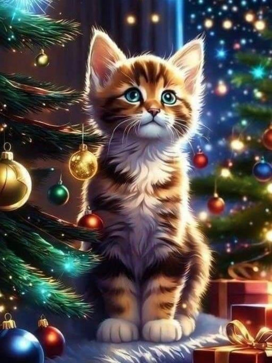 Christmas cat | Diamond Painting