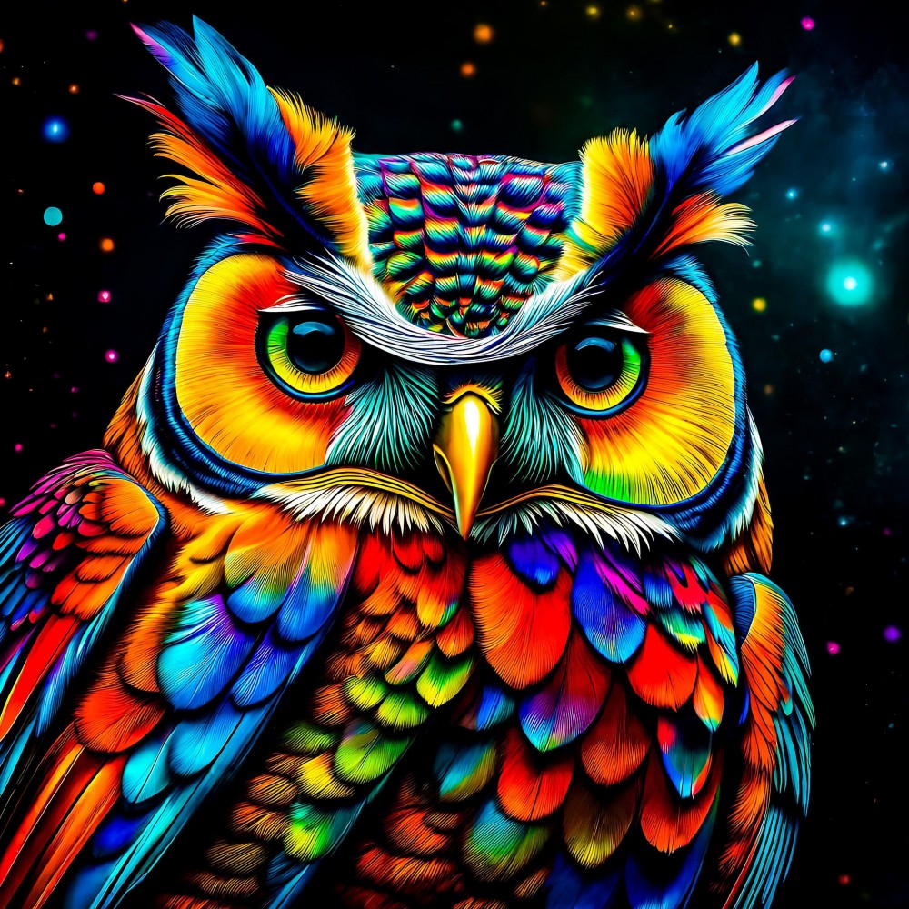 Colorful Owl | Diamond Painting