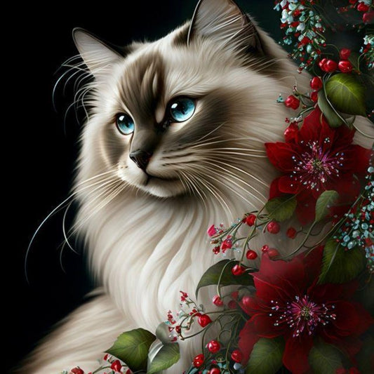 Christmas cat | Diamond Painting