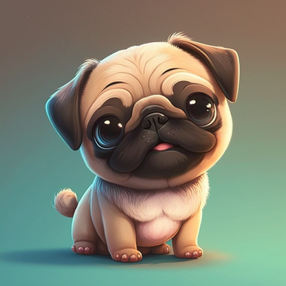 Dog Pug | Diamond Painting