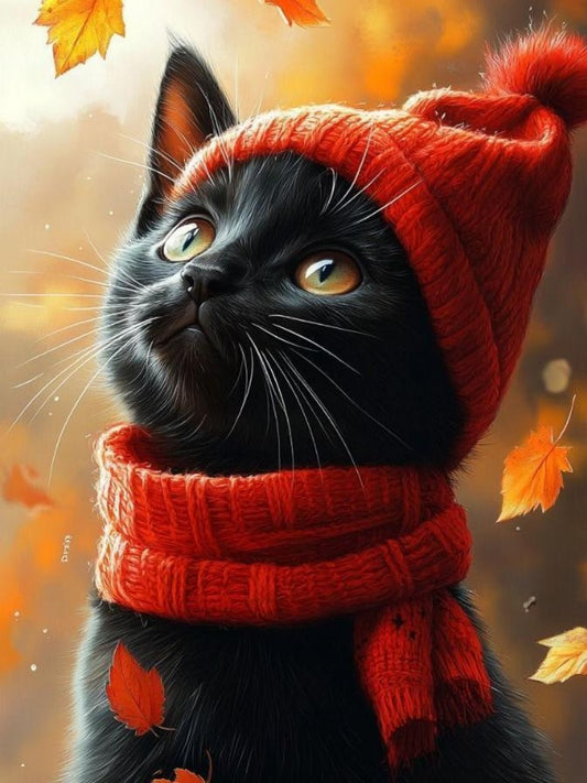 Christmas cat | Diamond Painting