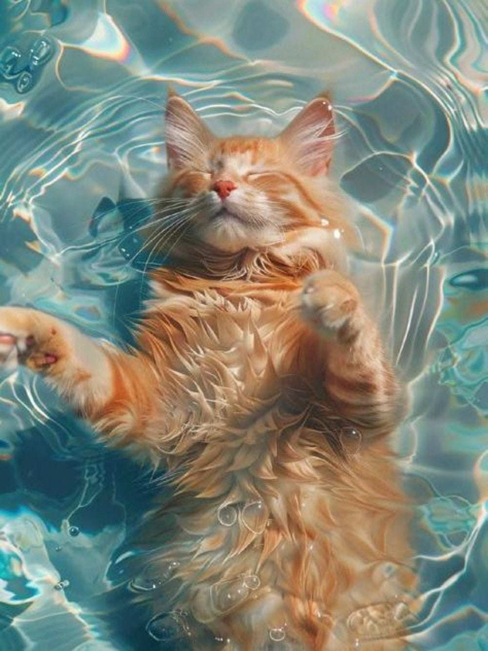 Pool Cat | Diamond Painting