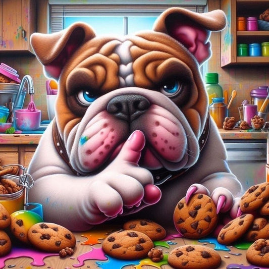 Dog English Bulldog | Diamond Painting