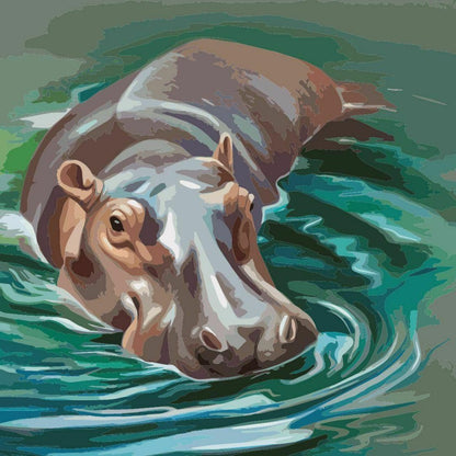 Hippo | Diamond Painting
