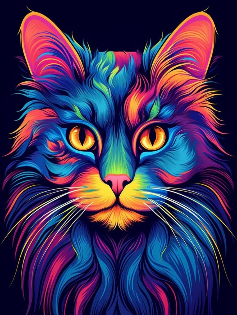 Colorful Cat | Diamond Painting