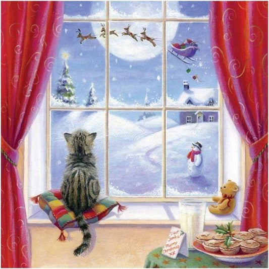 Christmas cat | Diamond Painting