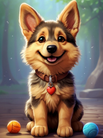 Dog German Shepherd | Diamond Painting