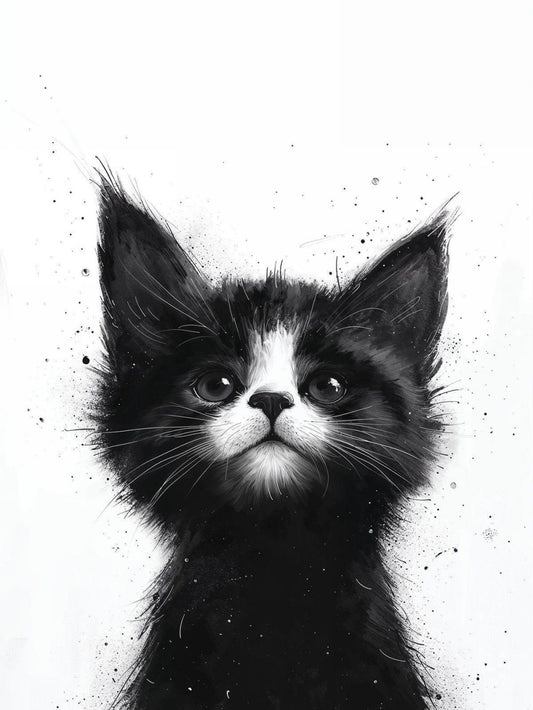 Tuxedo Cat  | Diamond Painting