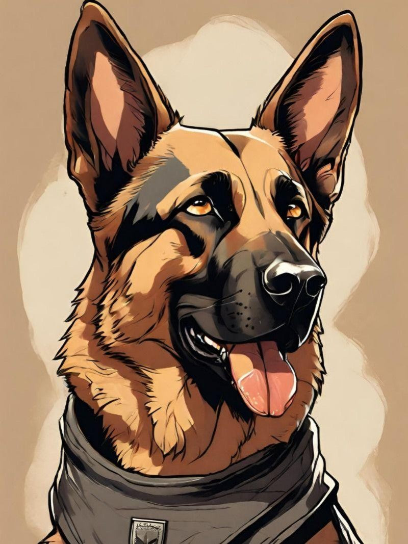 Dog German Shepherd | Diamond Painting