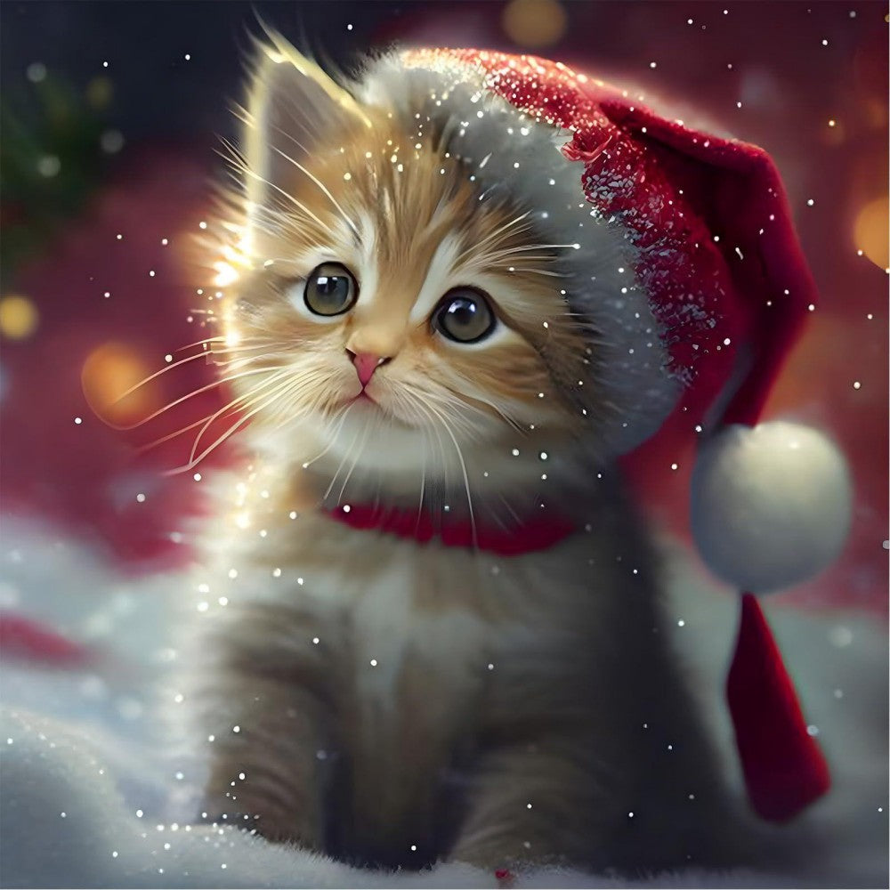 Christmas cat | Diamond Painting