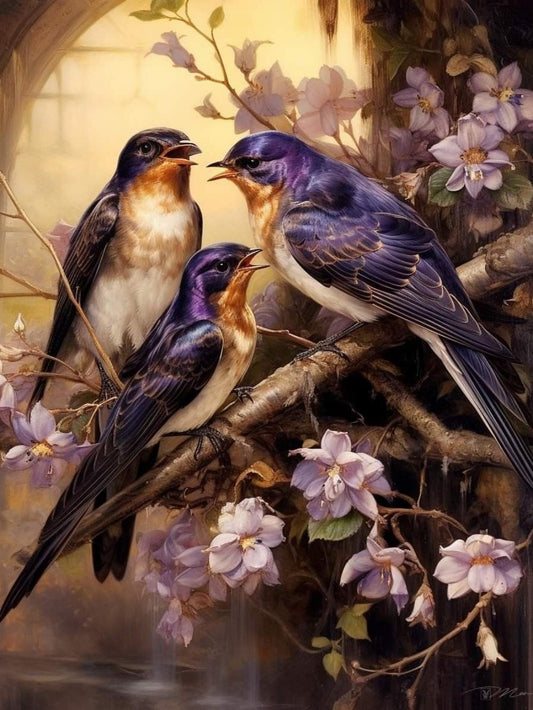 Birds and Flowers | Diamond Painting