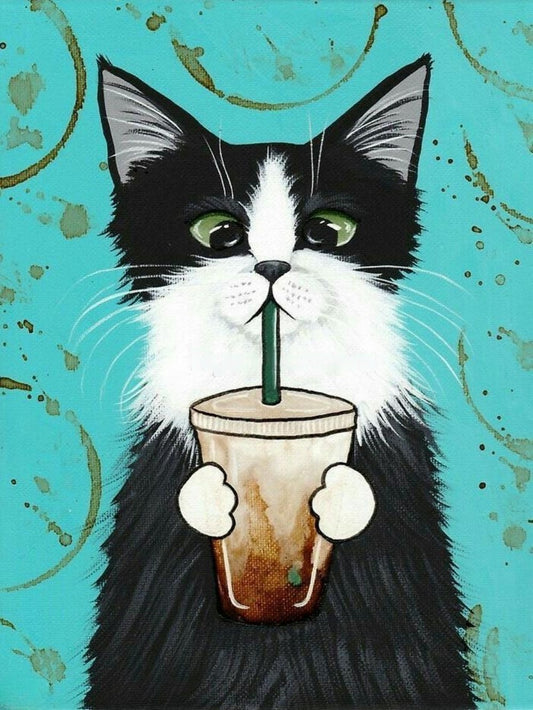 Tuxedo Cat  | Diamond Painting