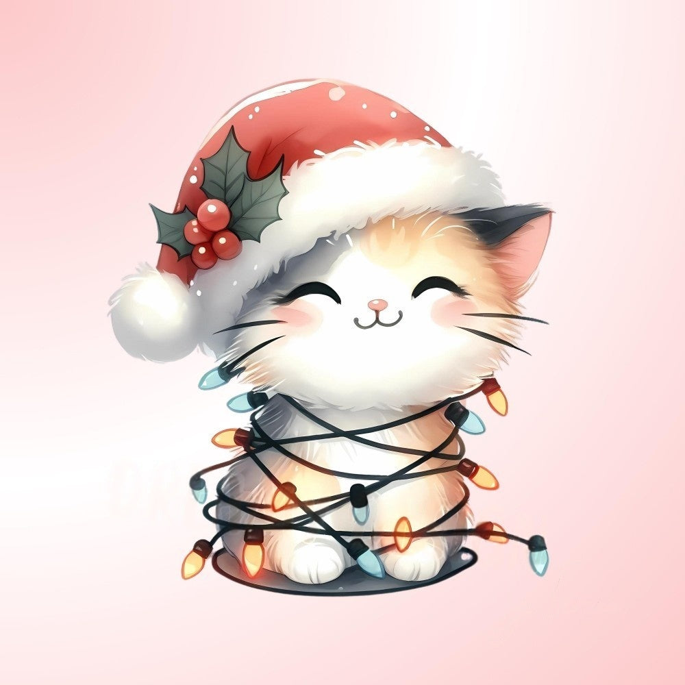 Christmas cat | Diamond Painting