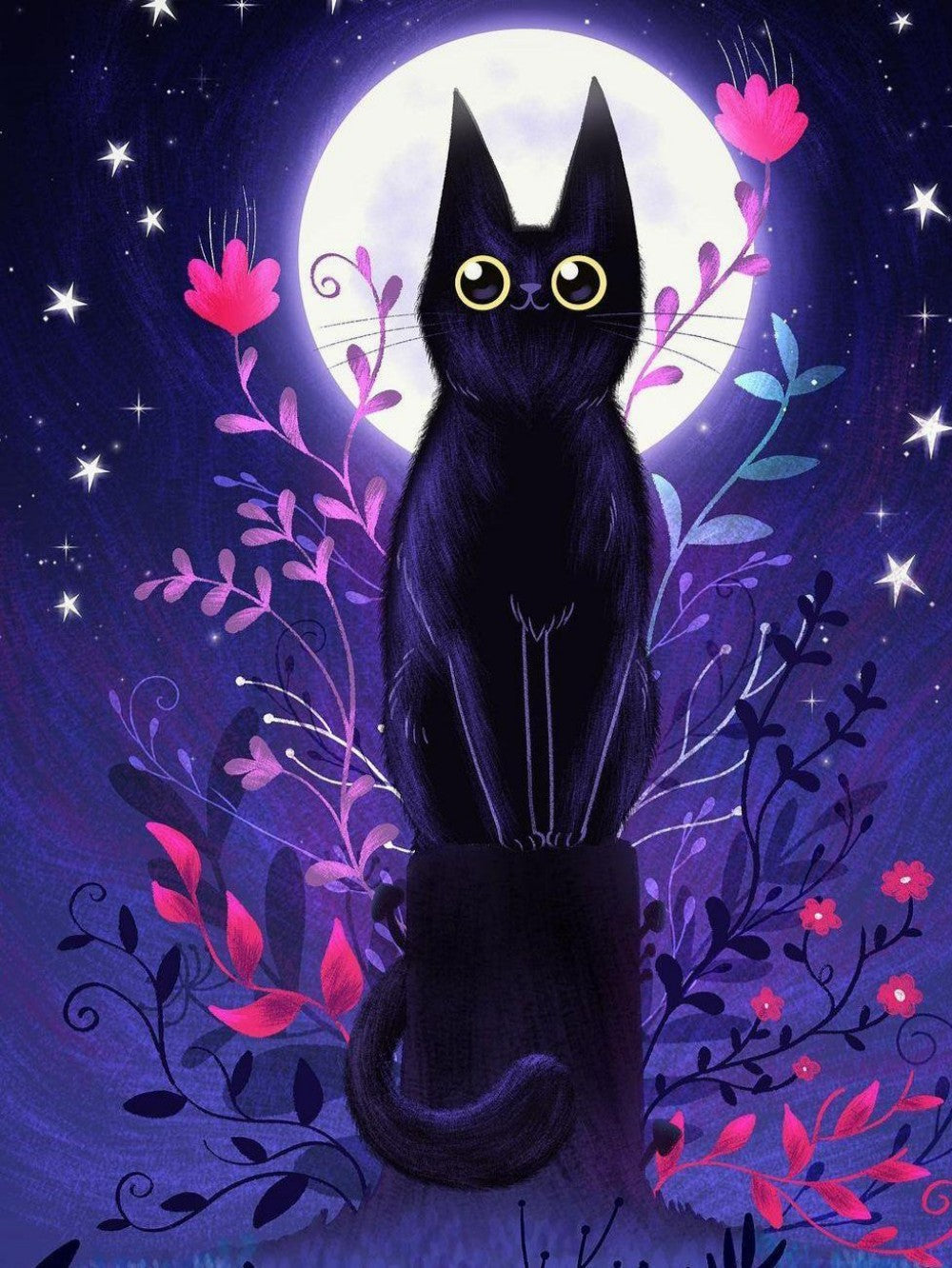 Midnight Cat | Diamond Painting