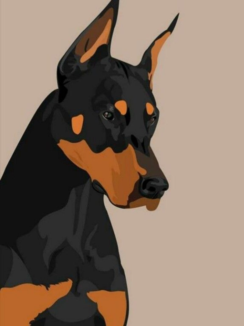 Dog Doberman | Diamond Painting