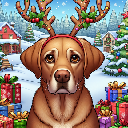 Yellow Labrador Dog | Diamond Painting