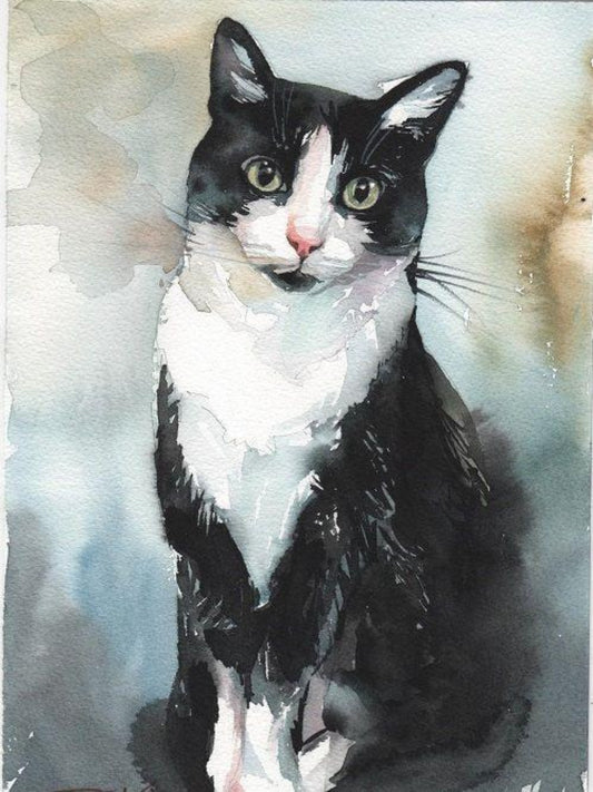 Tuxedo Cat  | Diamond Painting