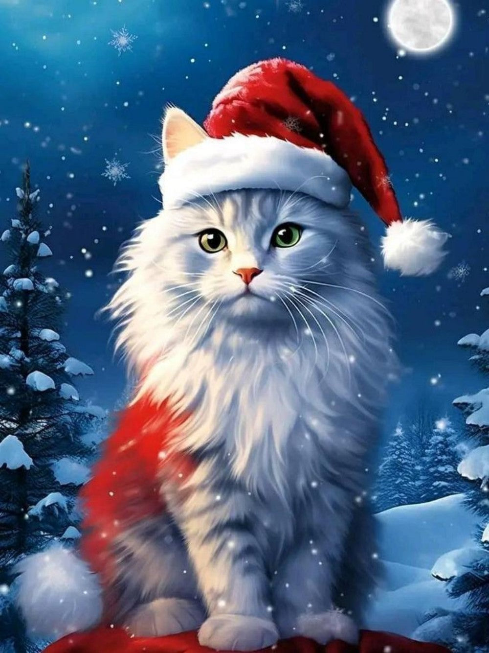 Christmas cat | Diamond Painting