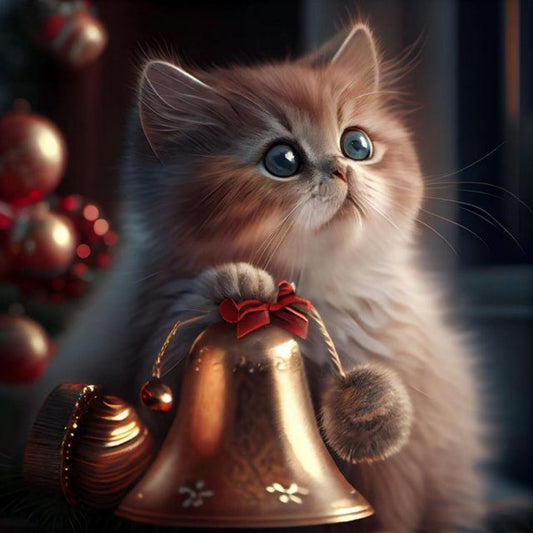 Christmas cat | Diamond Painting