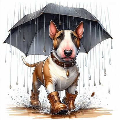English Bull Terrier Dog | Diamond Painting