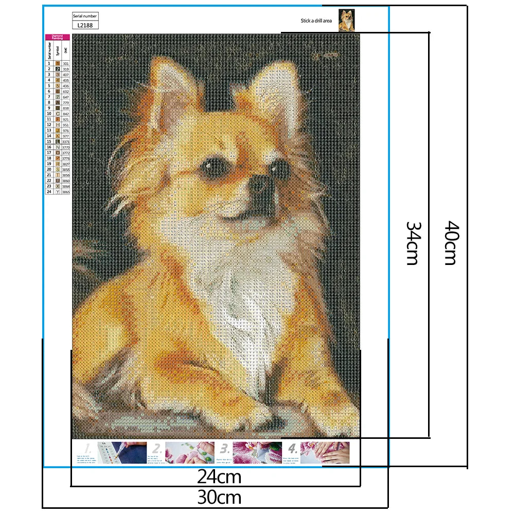 Sad Dog Chihuahua | Diamond Painting