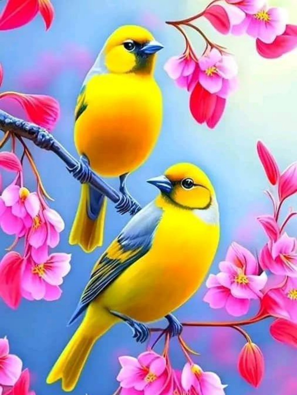 Birds and Flowers | Diamond Painting