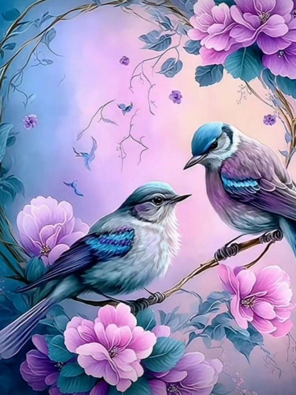 Birds and Flowers | Diamond Painting