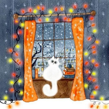 Christmas cat | Diamond Painting