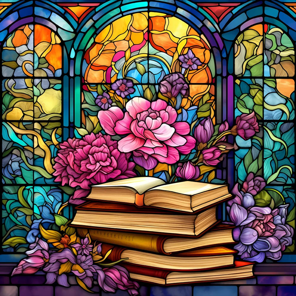 Books Flower | Diamond Painting