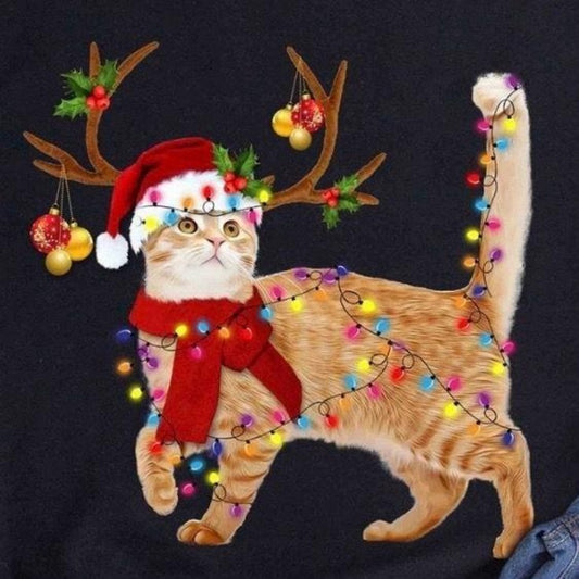 Christmas cat | Diamond Painting