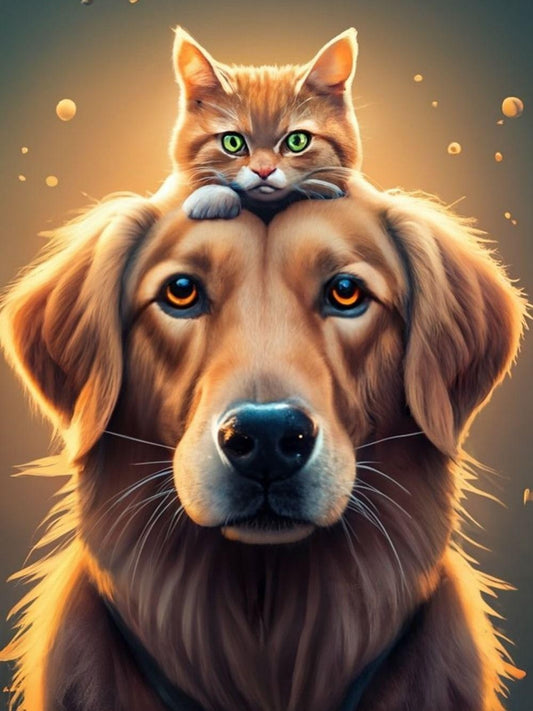 Cat and Dog | Diamond Painting